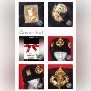 Vintage FAMILY estate JEWELRY BROOCHES 1 UNSIGNED  PORCELAIN 1 MONET FEATHER